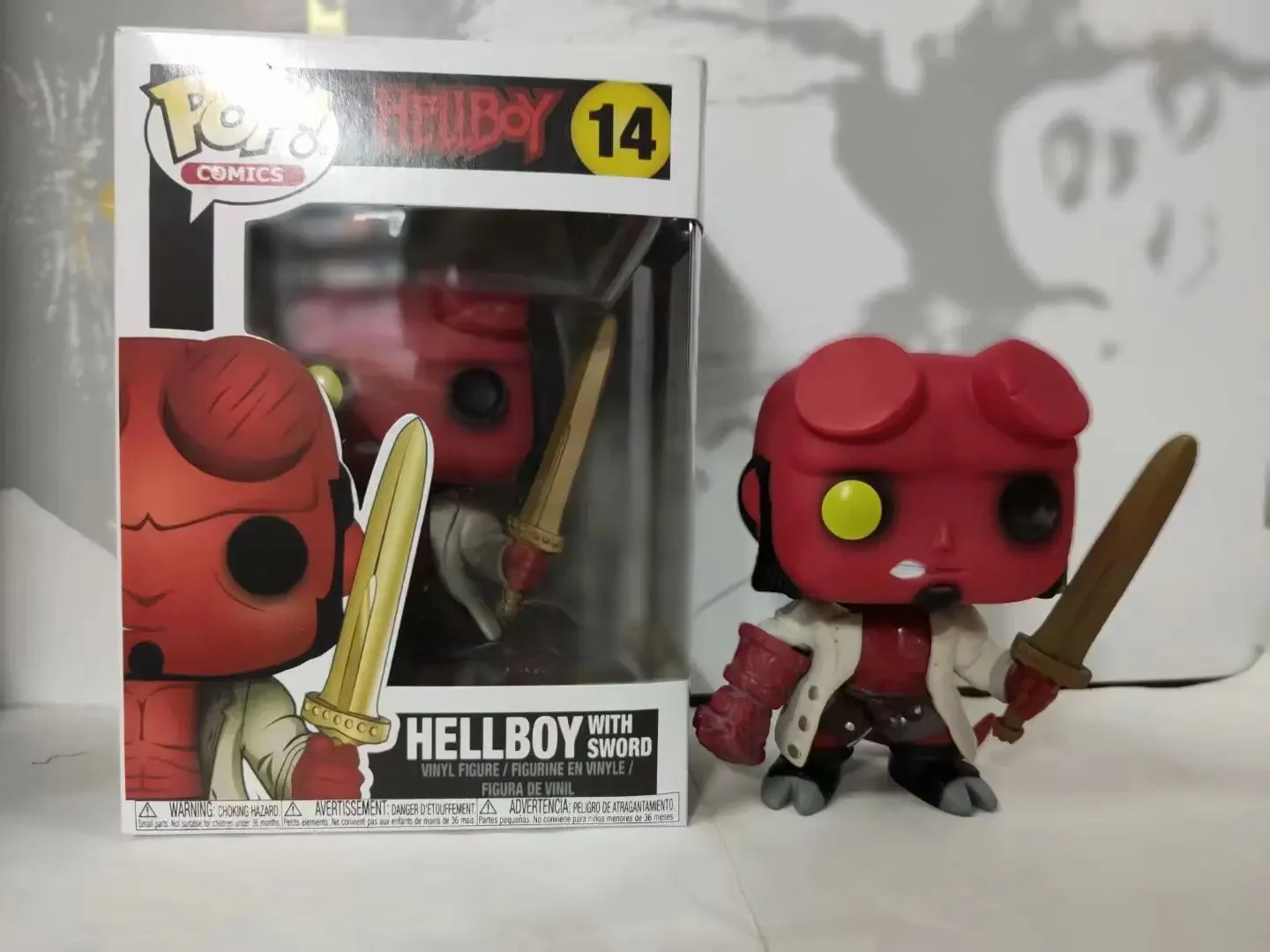 NEW FUNKO POP Comics Hellboy 01# #750 #14 Action Figure Vinyl Model Toy Collection Decoration for Kids Adult Christmas Gift Toys