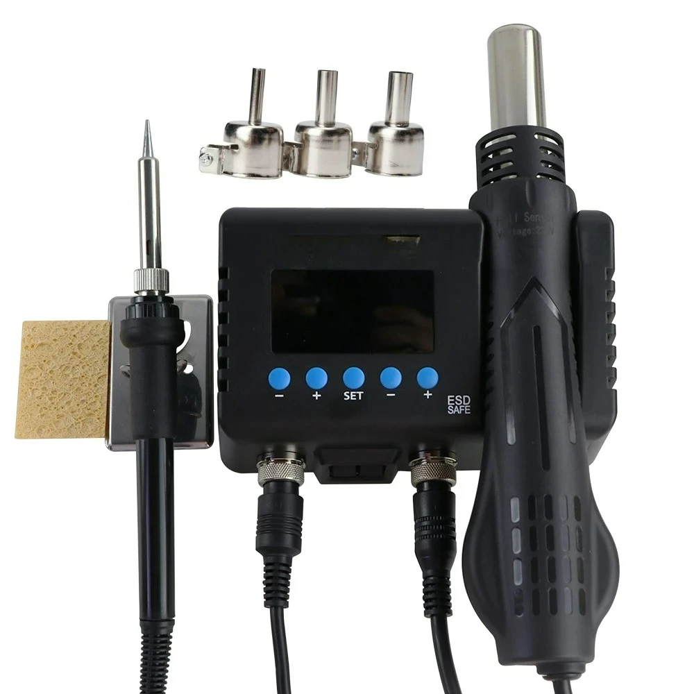 

Customizable Hot Air Rework Soldering Station Digital Temperature Adjustable Electric Soldering Iron Welding Electronic