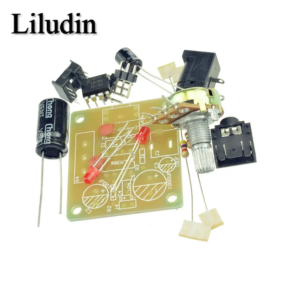 LM386 MINI Amplifier Board DIY Kit 3V-12V Power Amplifier Suit Electronic Fun Kits Beyond TDA2030