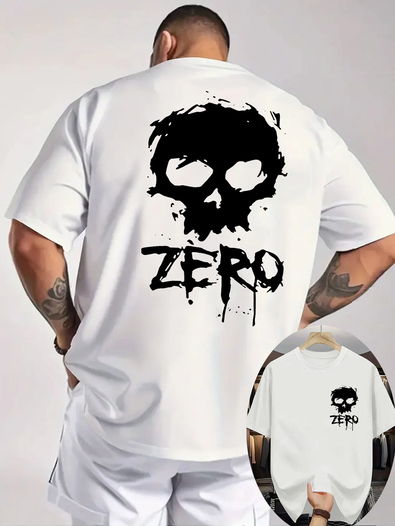 

Новая летняя мужская футболка с коротким рукавом и круглым вырезом «Gulu Zero» с двусторонним принтом, классическая, модная, удобная, дышащая