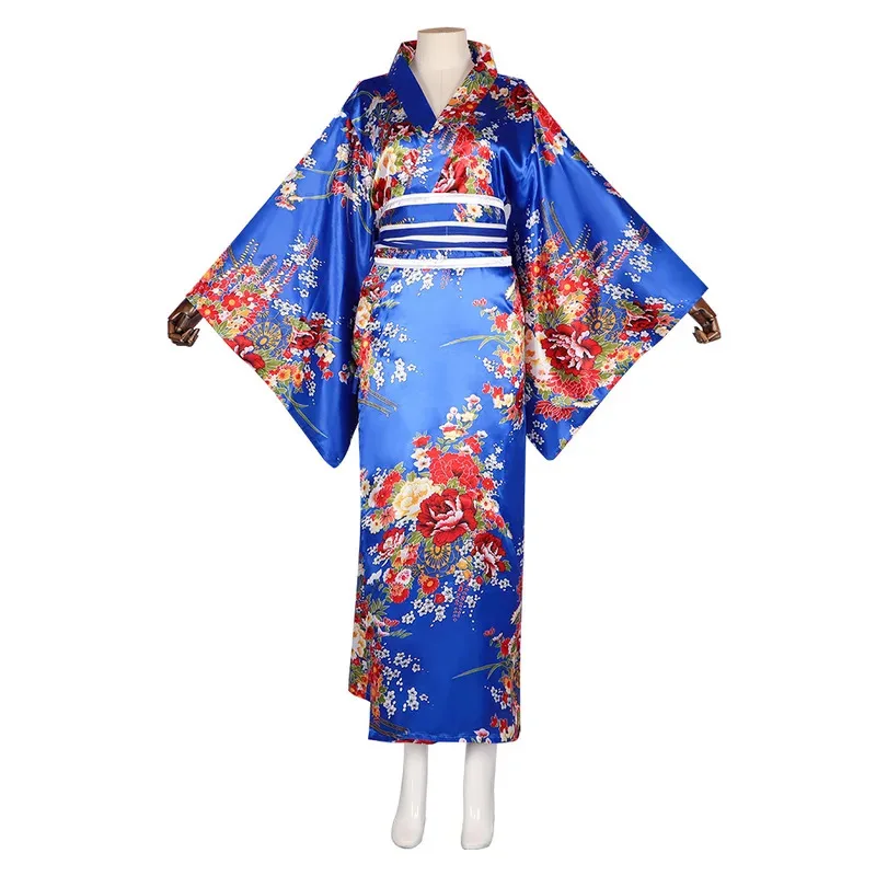 xixixi Sexy Japanese Kimono Suit Kawaii Girls Floral Printed Long Yukata Robes Lovely Lolita Dress For Women Anime Costume