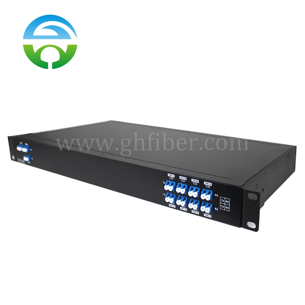 DWDM Mux and Demux Rack with MON EXP Dual Fiber, 19 in Rack, 100G