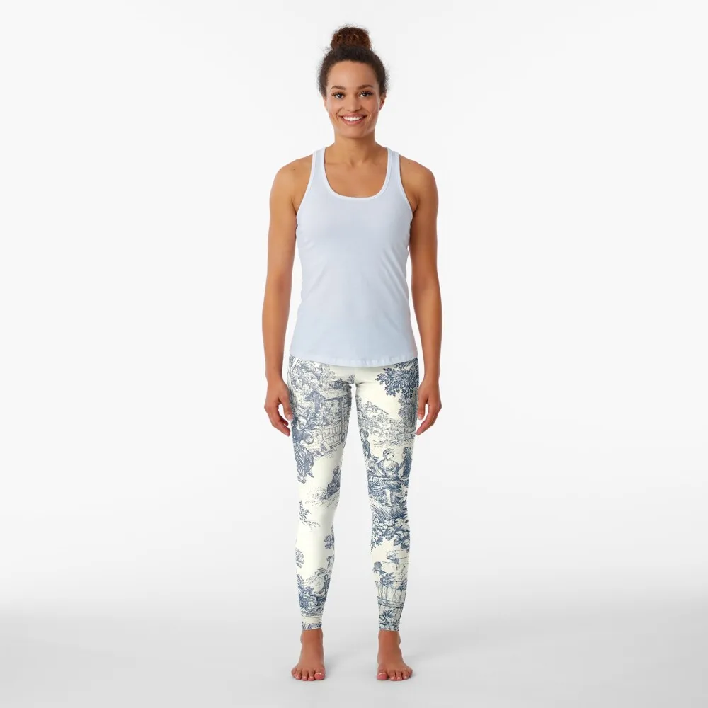 Toile de Jouy Number 2 Leggings women clothing Women's sports leggings leggings