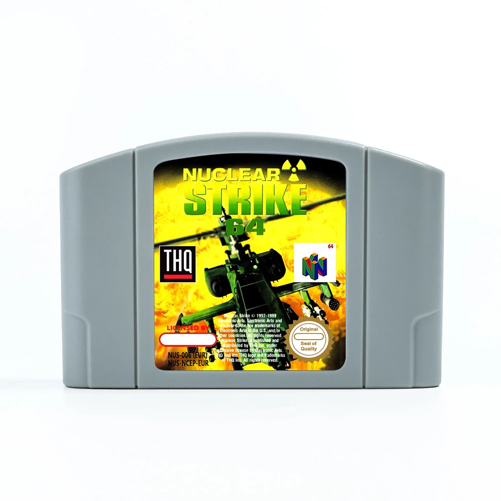 Nuclear Strike Retro 64  for Retro 64  Bit Game Cartridge USA EUR NTSC PAL Version NTSC FormatChidren Gift Gaming