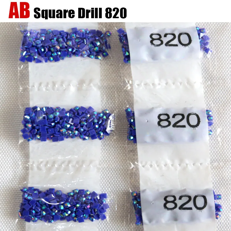 HOMFUN AB Square Drill DIY Diamond Painting Accessory Rhinestone Sale Mosaic Colorful Stones Resin Embroidery Gift Making