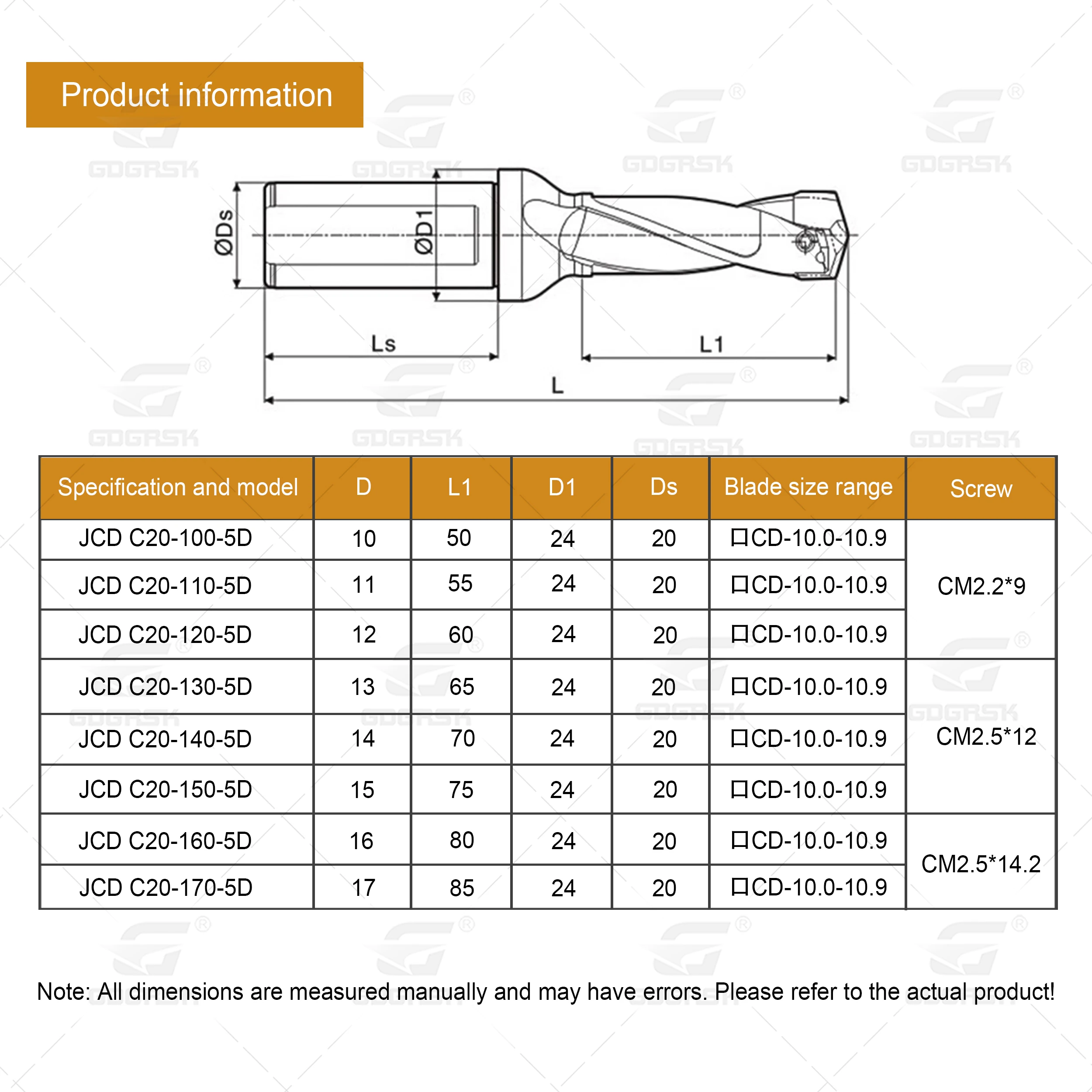 Imagem -05 - Ferramenta de Perfuração Poderosa de Alta Velocidade Buraco Profundo Frame de Perfuração Jcd Crown Drill Rod Torno Cnc Hcd10.025.5 3d 5d 8d