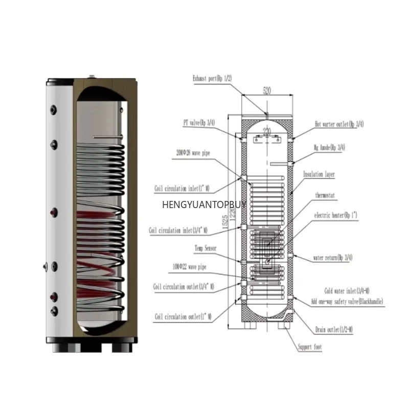 Air to Water Heater Pump Solar Water Heater Air Source Heat Pump Boiler