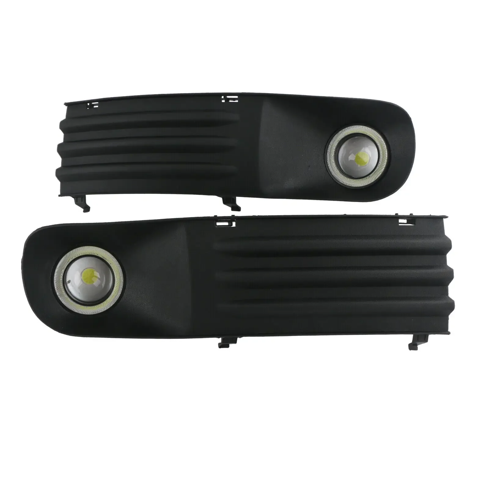 Pair Car Front Bumper Fog Light Grille Angel Eye Grill Fog Lamp With Wiring Harness For VW Transporter T5 T28 T30 2003-2009