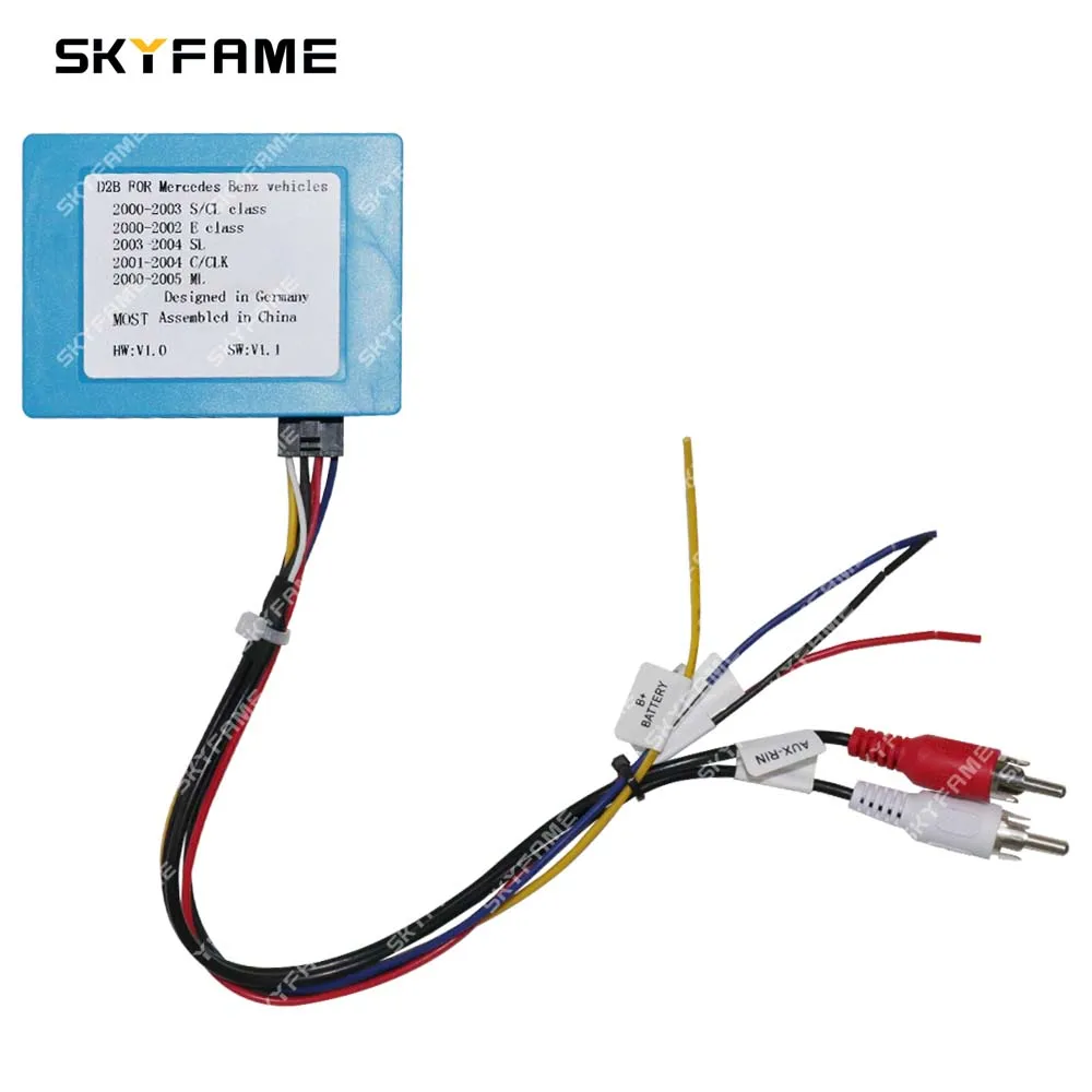 SKYFAME Car D2B Digital Data Optical Fiber Decoder Most Box For Benz S Class E Class SL CL C/CLK ML