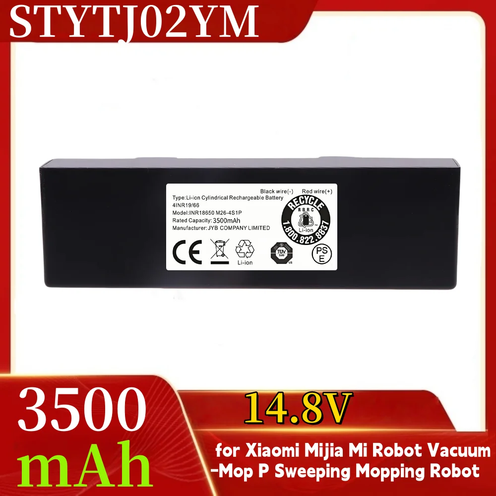 

18650 4S1P 14.8V 3500mAh Sweeper Battery for Xiaomi Mijia Mi Robot Vacuum-Mop P Sweeping Mopping Robot STYTJ02YM Li-ion Battery