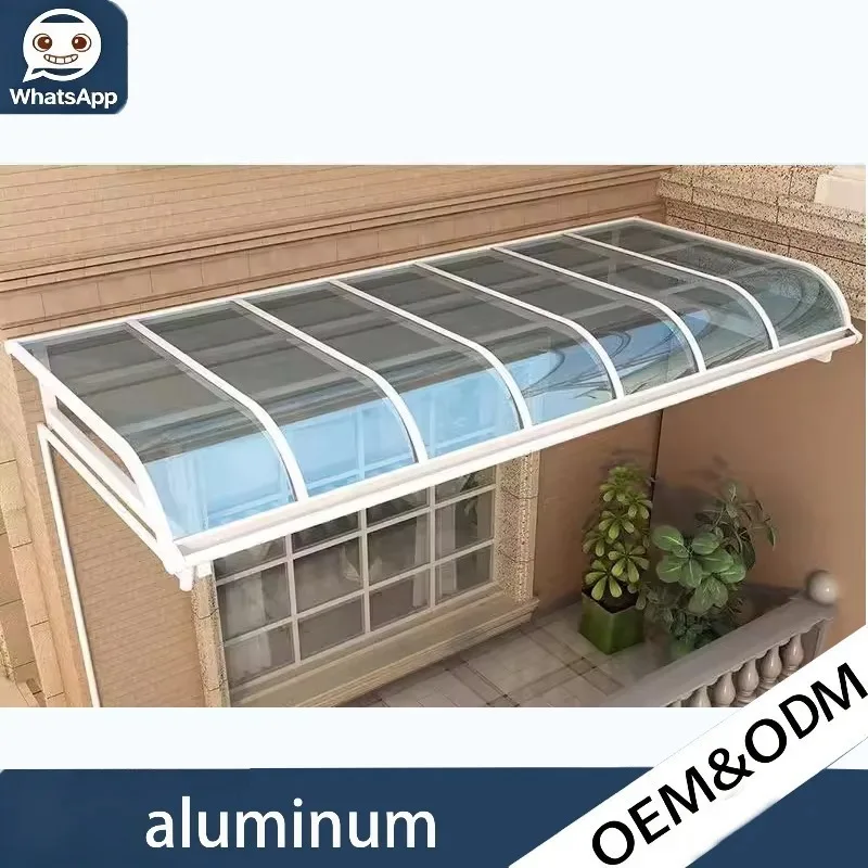 Single Side Wall Mounted Aluminum Shelter Polycarbonate Rainproof Sunshade Carport For Residential Villa Courtyard Outdoor