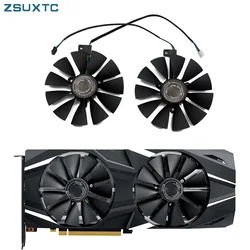 Ventilador de tarjetas de juego para ASUS GeForce RTX2080 RTX2070, 87mm, FDC10U12S9-C, 4 pines, RTX 2060, 2070, 2080