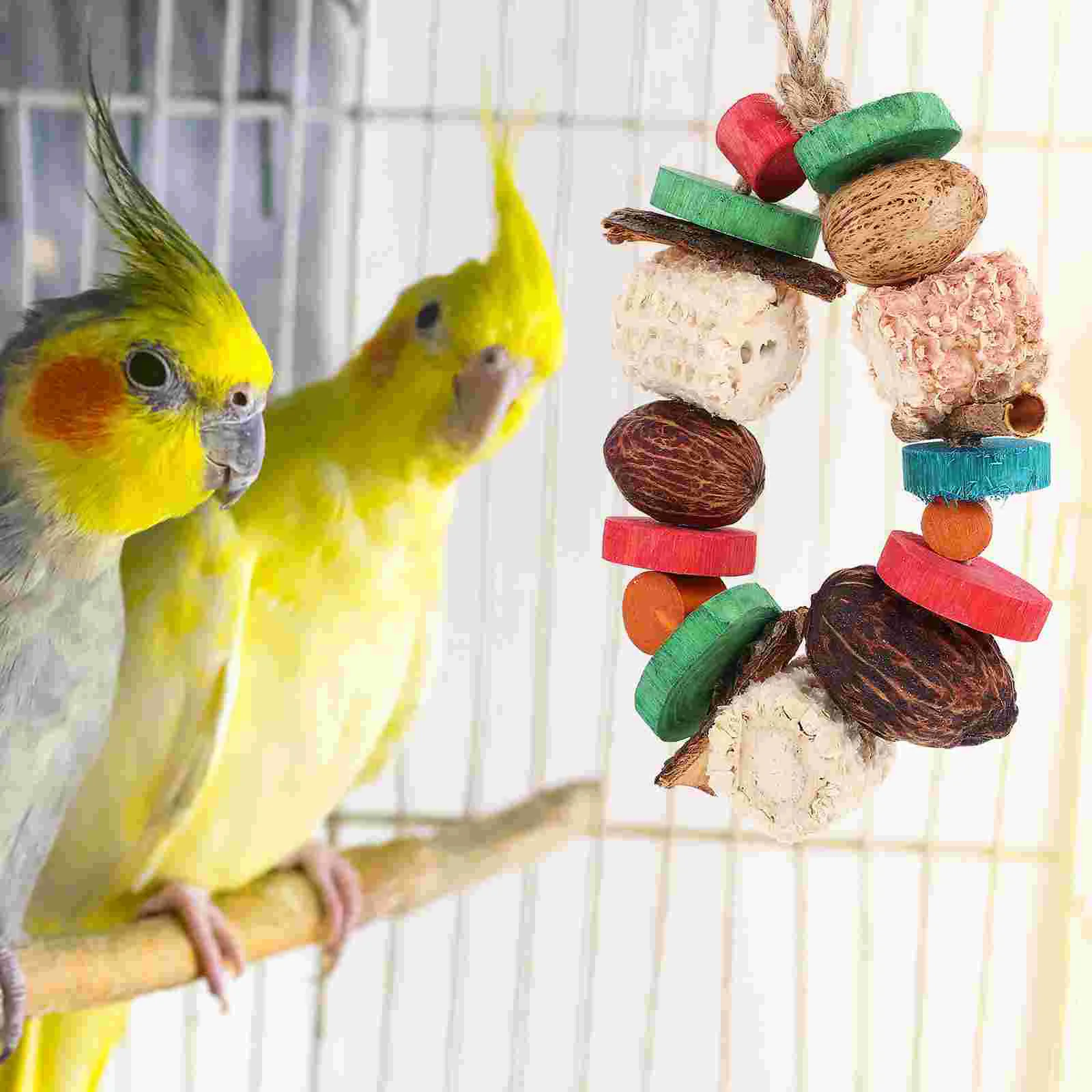 Toys Bird Chew Bite-resistant Sepak Takraw Suspending Parrot Cage Hanging Chewing Supplies