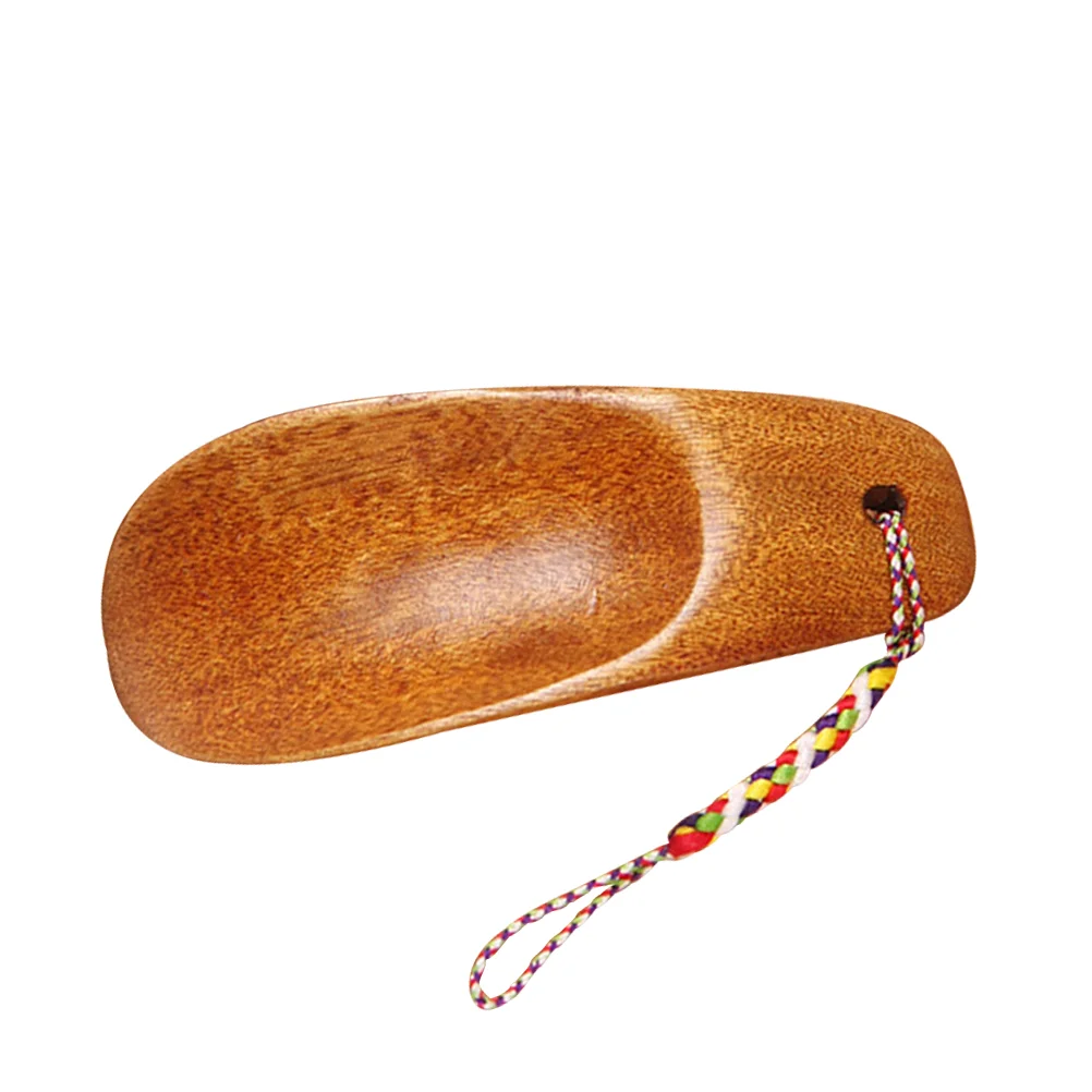 Natural Wooden Shoe Horn with Hanging Strap Spoon Shoes Horn for Men Women Kids smooth shoe horn shoe horn for travel