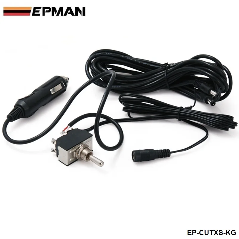 EPMAN Toggle Switch With 12FT Wiring Harness 12V For Exhaust Muffler Electric Valve Cutout System Dump EP-CUTXS-KG