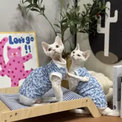 Sphynx Clothes for Cat Hairless Cat Stretch Cotton Soft Coat For Pet Devon Rex Comfortable Fashion T-Shirt for Spring Outwear