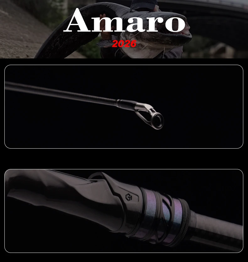 PURELURE Amaro Spinnrute für Bass, lange Wurfangelrute aus hochwertigem Carbon mit FUJI-Zubehör, Reise-Castingrute – Detail 17