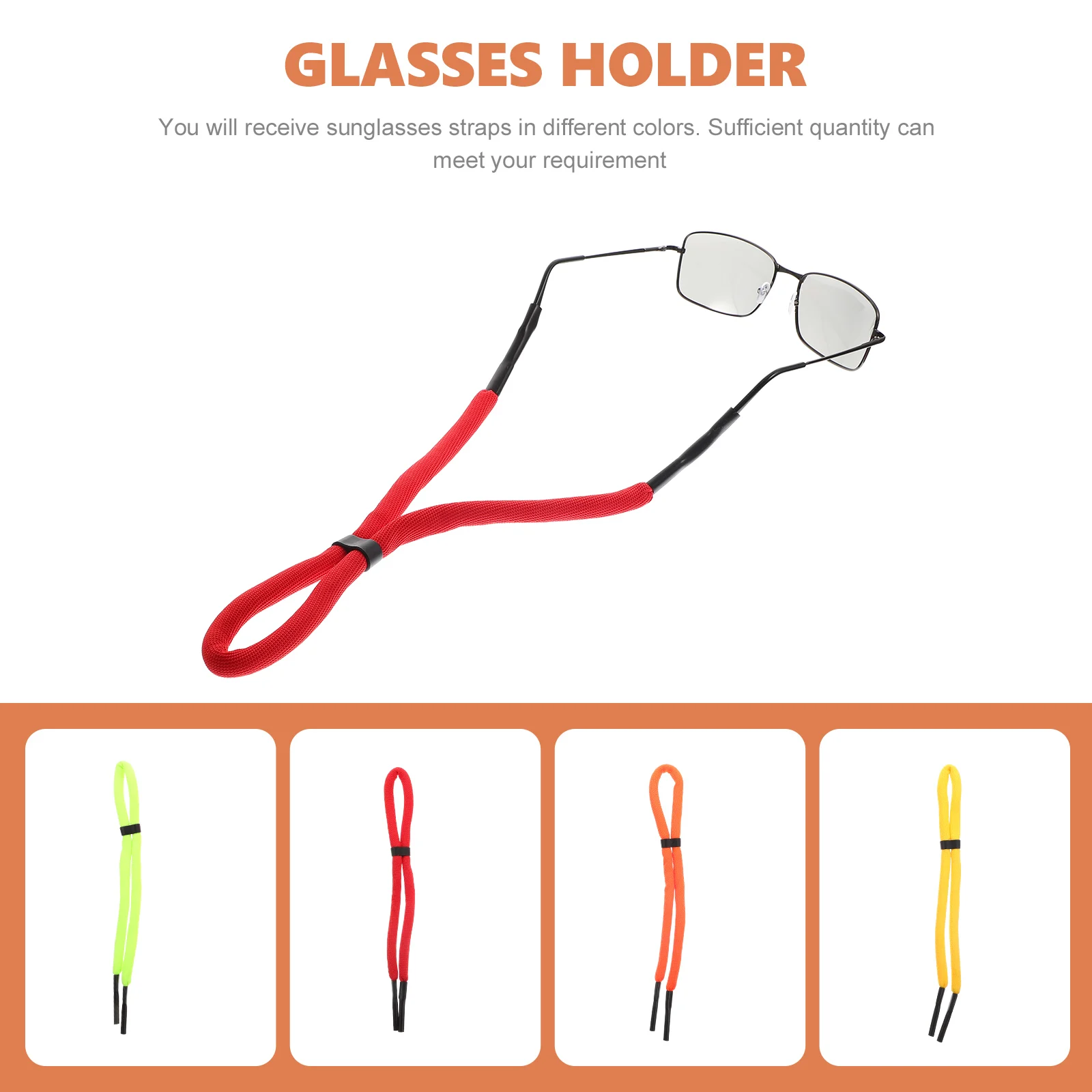 

4pcs Sunglasses Strap Adjustable Glasses Holder Floating Eyewear Retainer For Sports Boating Surfing Adult Toddlers Soft