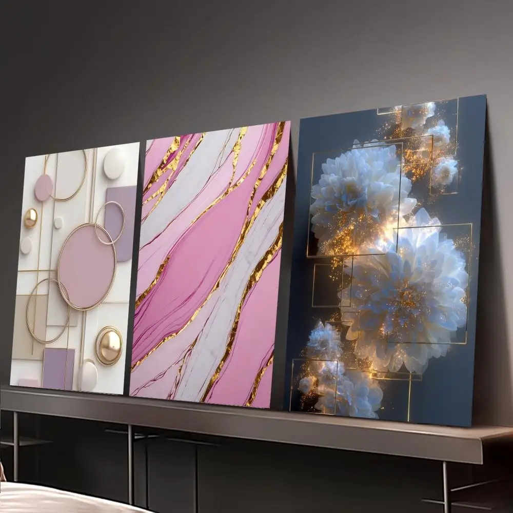 Gold Vein Marble Poster Home decor HD sticky wall waterproof home living room bedroom bar decoration