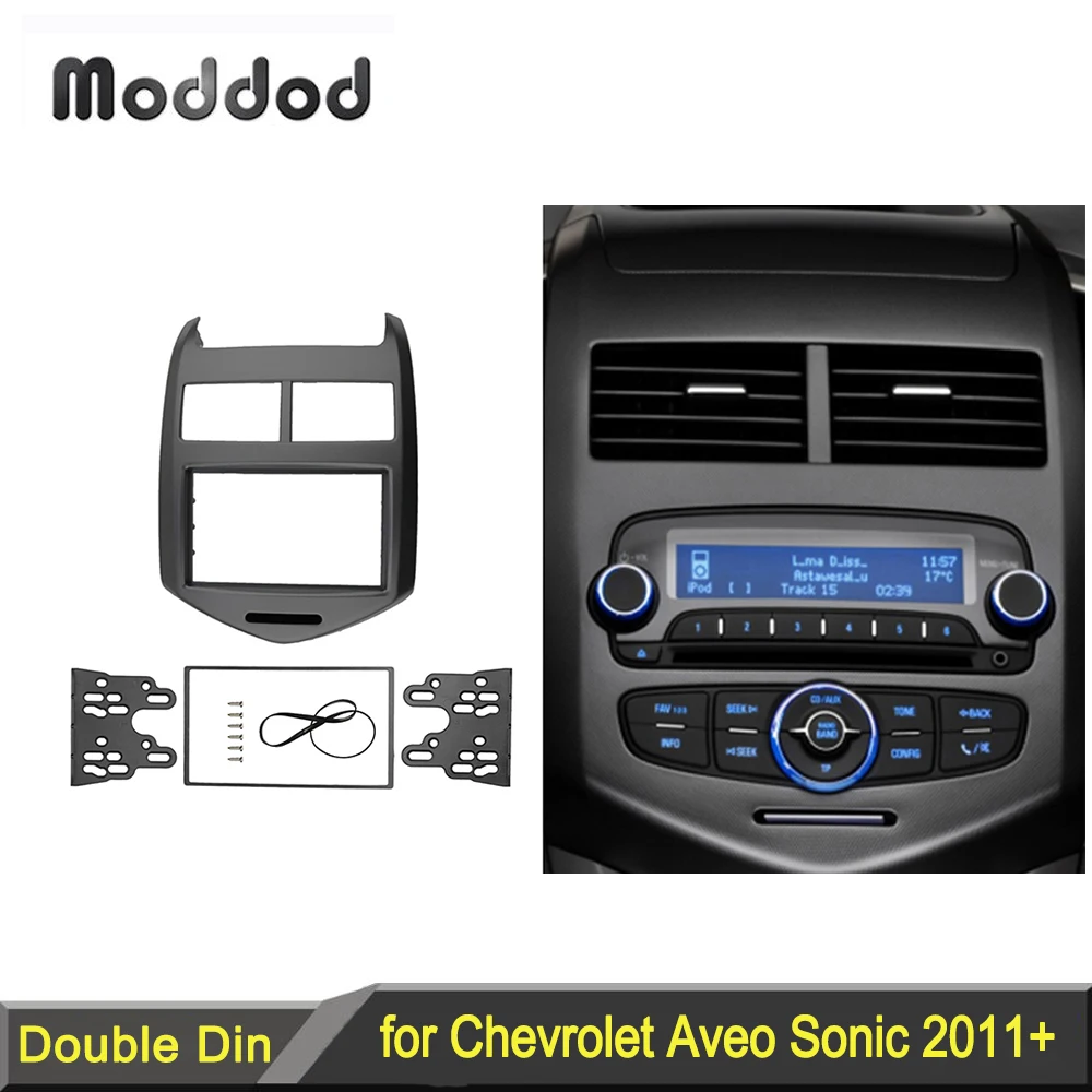 Radio 2din konsola dla Chevrolet Aveo Sonic HOLDEN Barina DVD Panel Stereo uchwyt do deski rozdzielczej zainstalować zestaw paneli wykończeniowych Bezel deski rozdzielczej