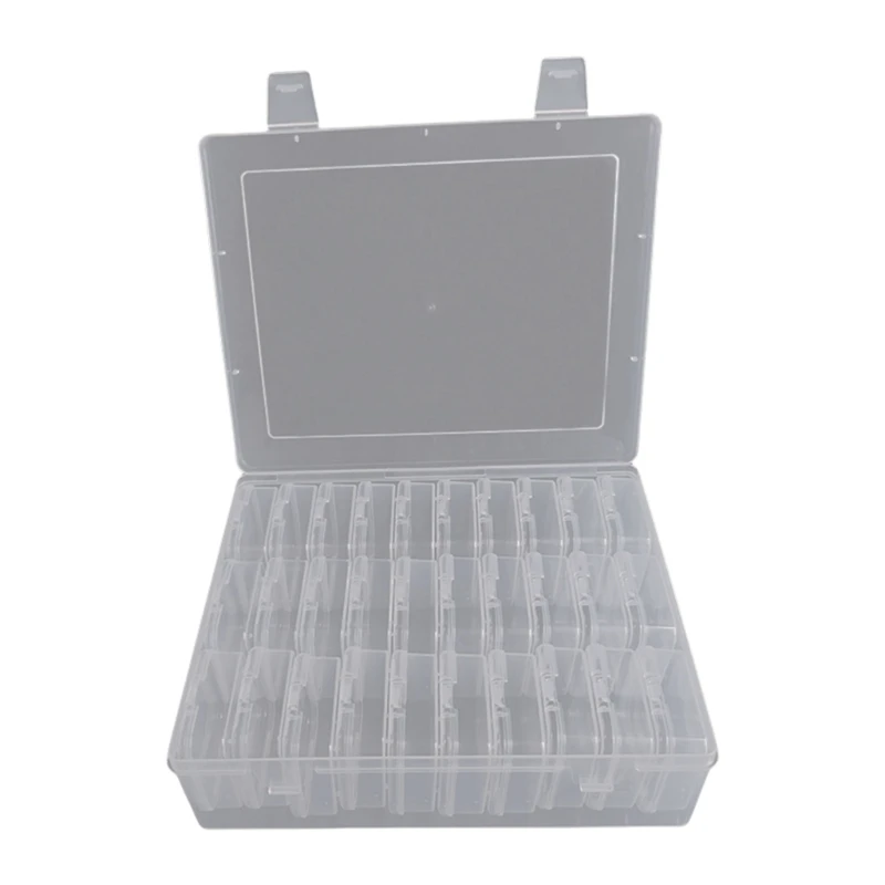 Craft Supply Storage Case Transparent Clear Plastic Mini Boxes with Secure Lids