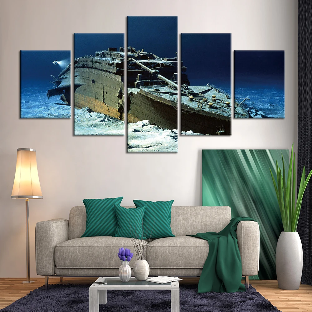 Prints Art Wall Canvas Painting Modern Prints Titanic Wreck Posters Pictures Wall Decoration