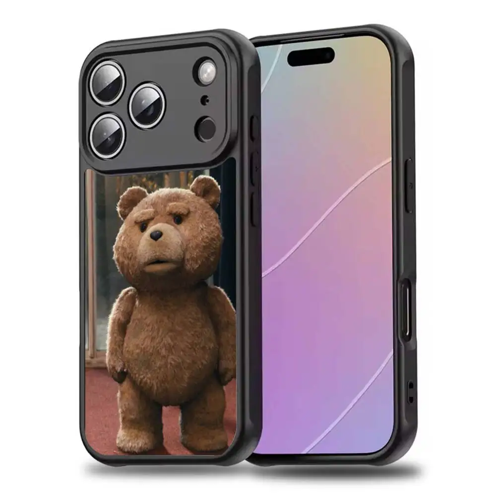 Teddy B-Bear película T-Ted para iPhone 11,12,13,14,15,16,17,Pro,Max,Plus,Mini,SE4,E funda para teléfono carga inalámbrica Magsafe magnética