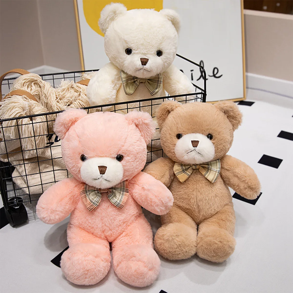 

Cute Teddy Bears Stuffed Plush Toys Bear Animal Plushies Dolls Soft Bear Valentine's Day Gifts Kids Birthday Home Decor Party