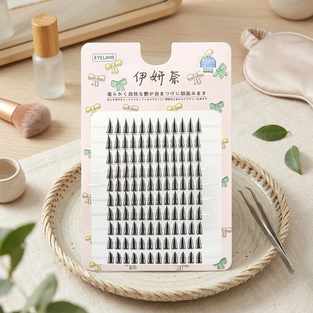 10 Rows Kpop Style Natural Korean Fairy Thin False Eyelashes 0.5mm Invisible Band Eyelash Extension For Women Daily Makeup Tools
