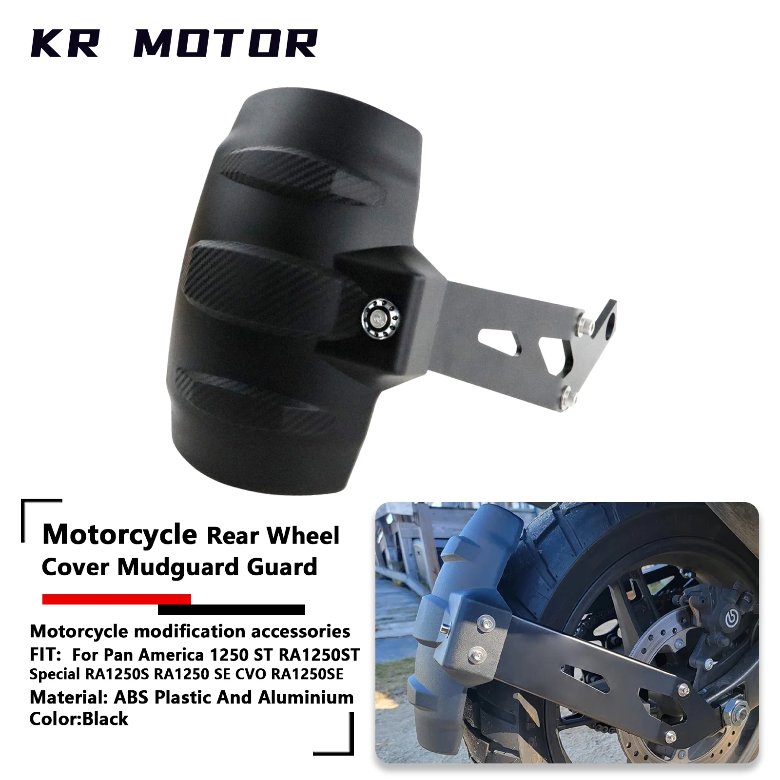 Motorcycle Fender Rear Wheel Cover Mudguard Wing Fits For Harley Pan America 1250 ST RA1250ST Special RA1250S CVO RA1250SE 21-25