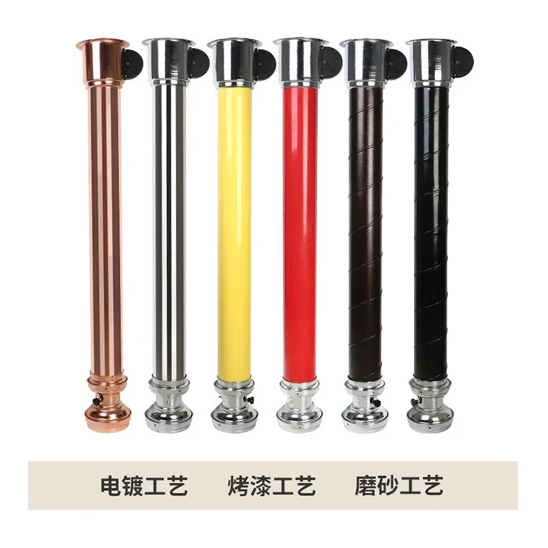 Retractable exhaust pipe with LED light