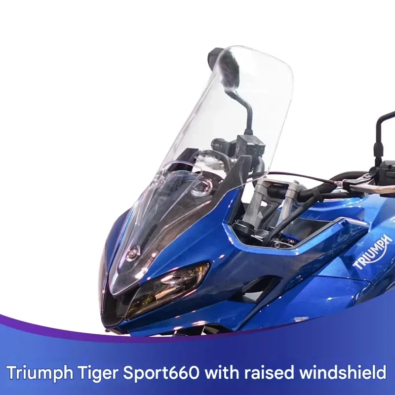FOR Tiger Sport 660 Front Windscreen Aerodynamic Sport Styling Design Long-Distance Wind Protection Balance Motorcycle Accessory