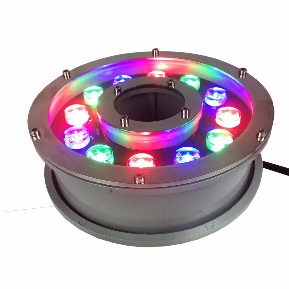 8pcs AC12V 24V DMX512 fontana di luce subacquea 6w 9w12w 15w 18w RGB RGBW controllo esterno Ip68 per piscina da giardino