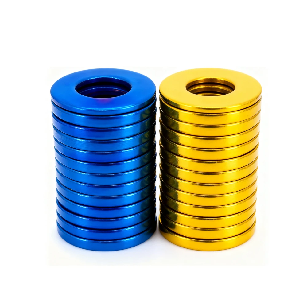 Arandela plana de titanio de acero inoxidable 304, junta rondelle dorada M4 M5 M6 M8 M10 M12, cuña espaciadora de arandela plana para bicicleta