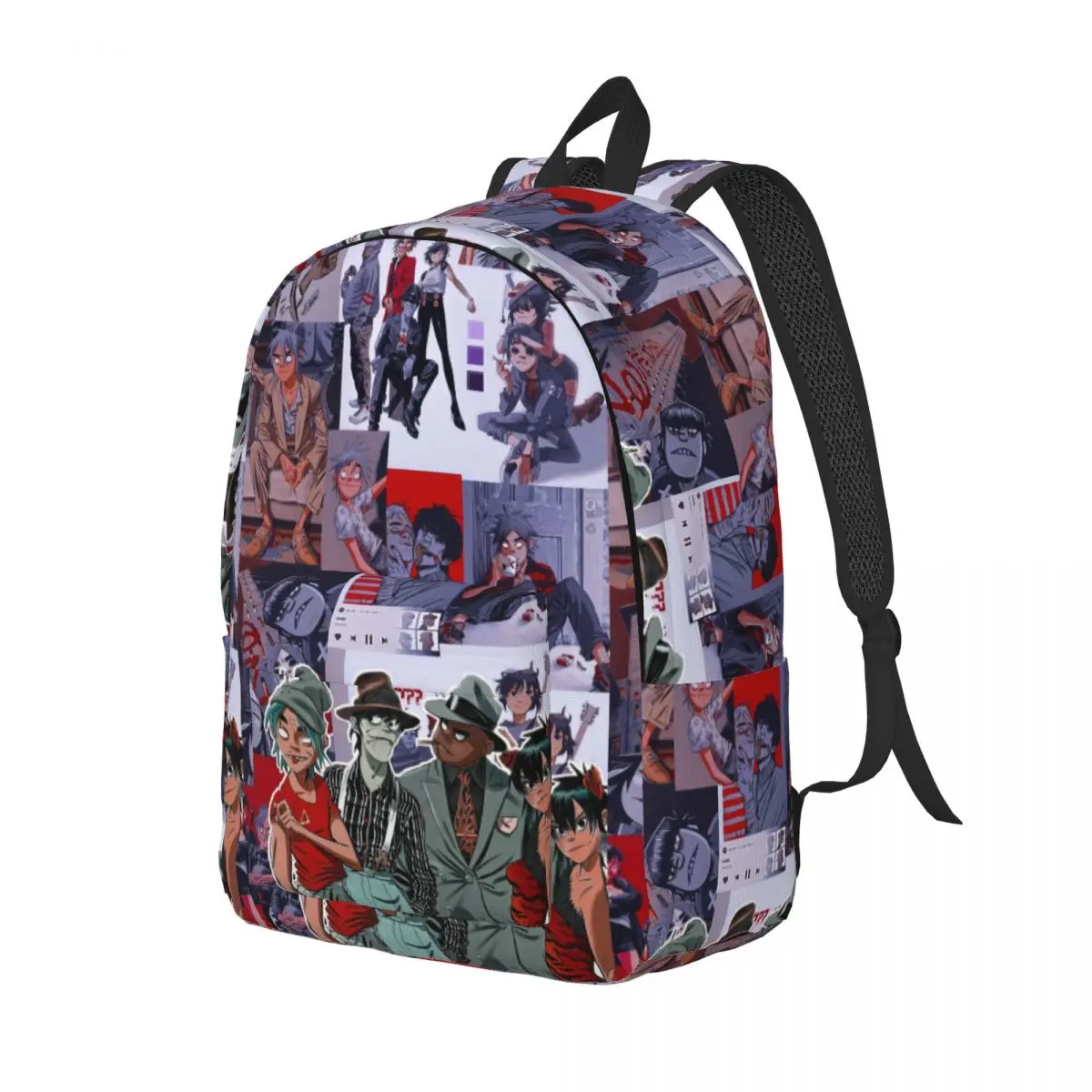 Gorillaz-mochila escolar de música para adolescentes, morral de lona para estudiantes, Rock, Middle High, universidad, al aire libre