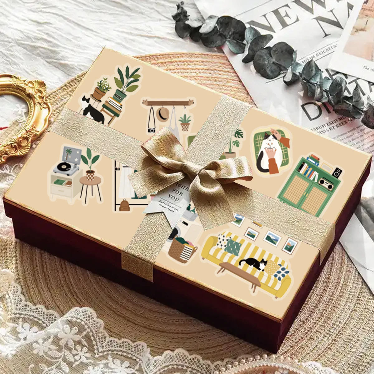 30 قطعة من الملصقات العائلية الممتعة للأطفال والكبار، مثالية لأجهزة الكمبيوتر المحمولة وحقائب اليد وصناديق الهدايا وحافظات الهواتف وديكور المنزل وهدايا عيد الميلاد