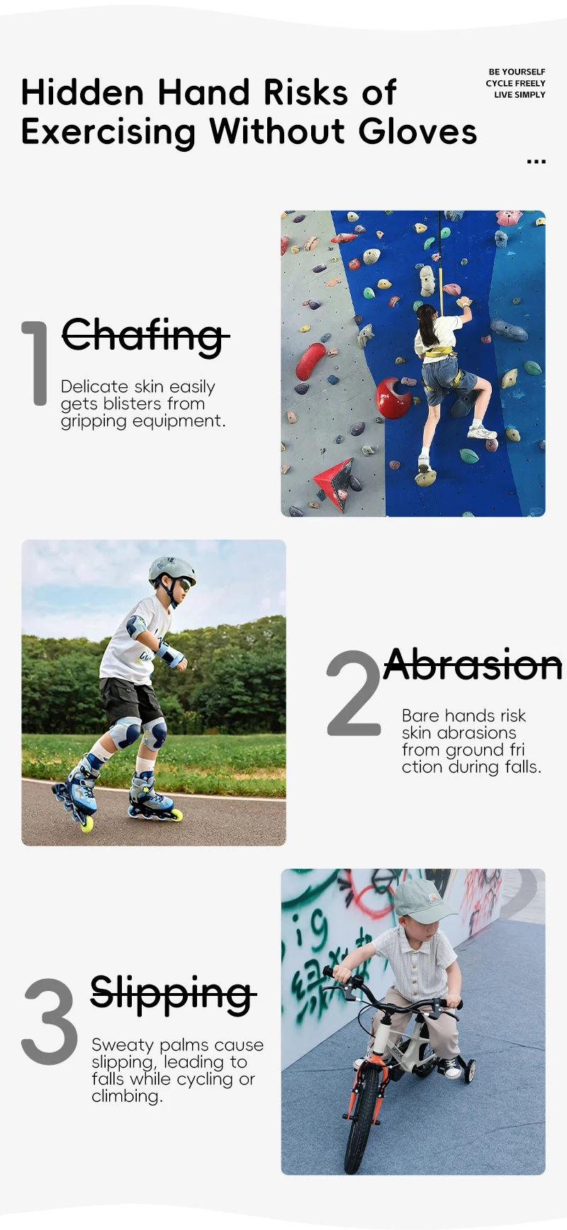 WEST BIKING Fahrradhandschuhe für Jungen, halbe Finger, stoßdämpfend, rutschfest, mit Silikonpolster, Fahrradausrüstung für Mädchen, Sommer-Sporthandschuhe – Detail 4