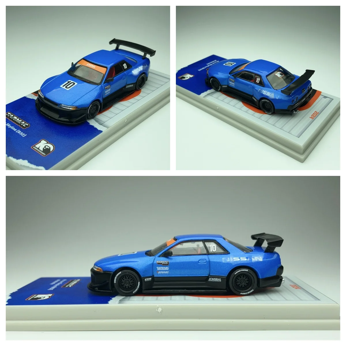 

Коллекционная модель автомобиля Tarmac Works 1/64 Skyline R32 Widebody, лимитированная серия, к 10-летию компании, из сплава, для хобби