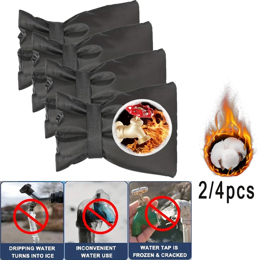 

2/4pcs Outdoor Faucet Covers - Adjustable of Waterproof Oxford Cloth for Winter Freeze Protection,Waterproof Tap Protectors