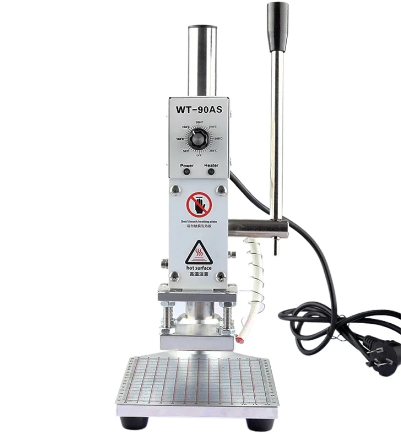 220V Desktop Manual Hot Stamping Machine Leather Hot Pressing Stamping Embossing Tool Pressure  Manufacturer Direct Sales