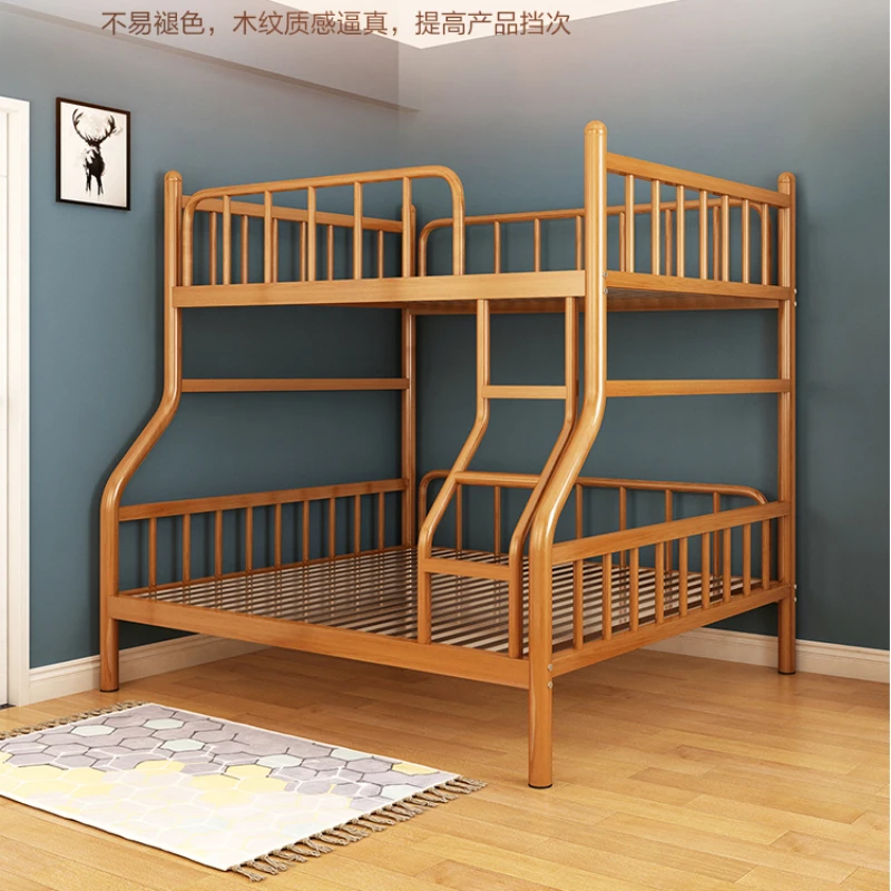 304 stainless steel bunk bed high and low mother luxury household thickened wood grain