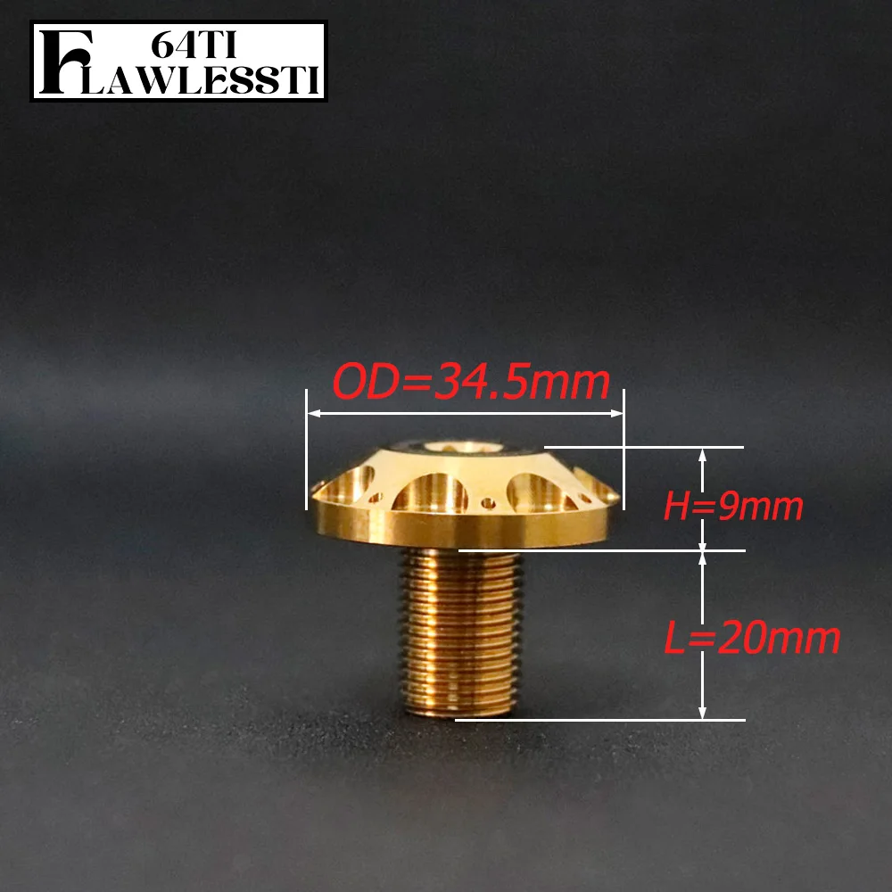 FLAWLESSTI Gr5 Titanium Yoke Steering Stem Bolt For Yamaha YZF-R3