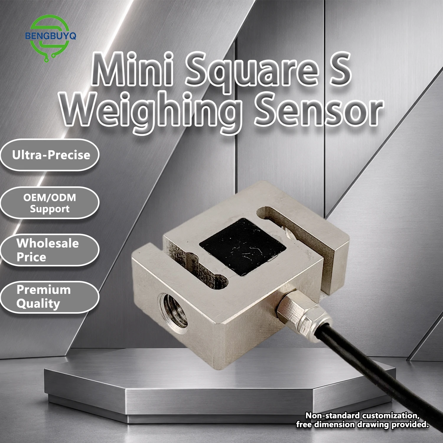 S-Type Force Sensor 10/20/50/100kg Micro Weighting Sensor with M8 Thread, Tension Pressure Transducer for Automation Control