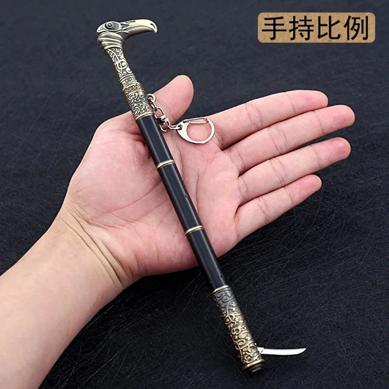 Réplica de juego de sincronización de CA de 22cm, modelo de arma de Metal con espada de bastón, accesorio de figura de acción Frye, decoración coleccionable, juguetes de regalo