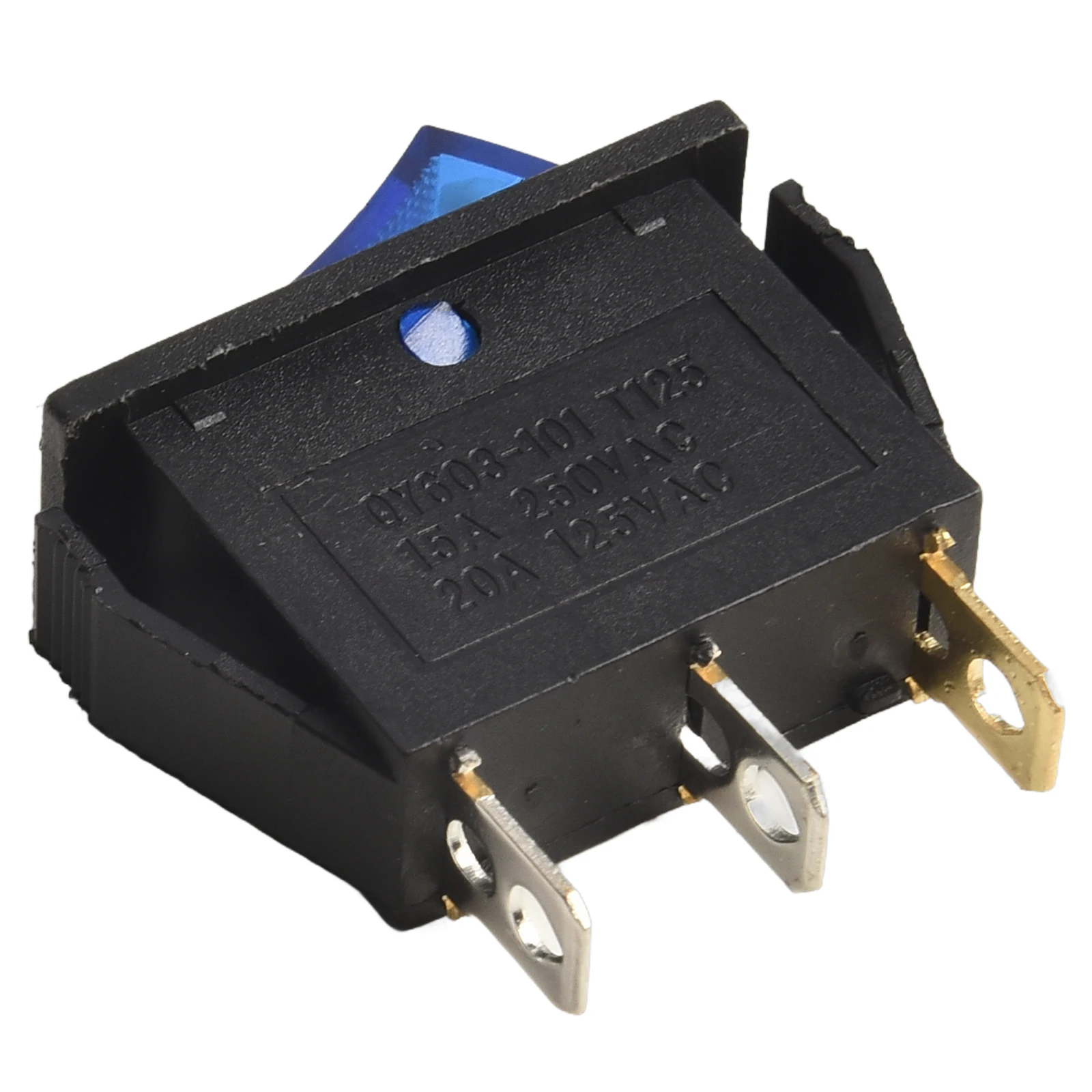 Reliable Rocker Switch for Various Applications, 3 Pin Terminals, Red Green Blue Yellow KCD3, Made of for durable ABS Plastic
