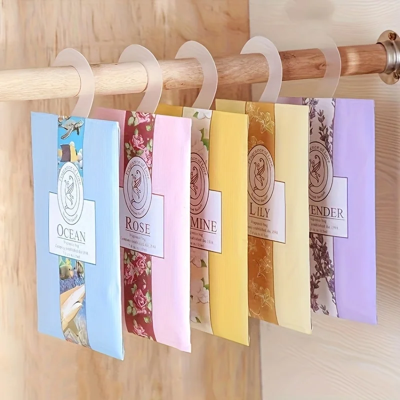 10/20 Pieces of Hanging Fragrance Sachets in Random Colors for Wardrobe, Home Bedroom, Long-Lasting Fragrance, Closet Fragrance, Clothing Perfume, Fragrance Bags, Moisture-Proof Scent Tablets