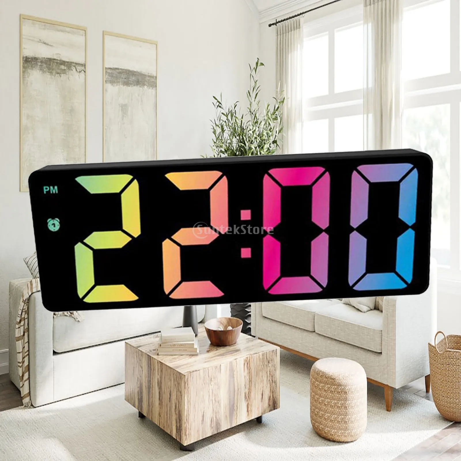Electronic Colorful Large Number Snooze Dimmer Calendar for Gift Kids Bedroom