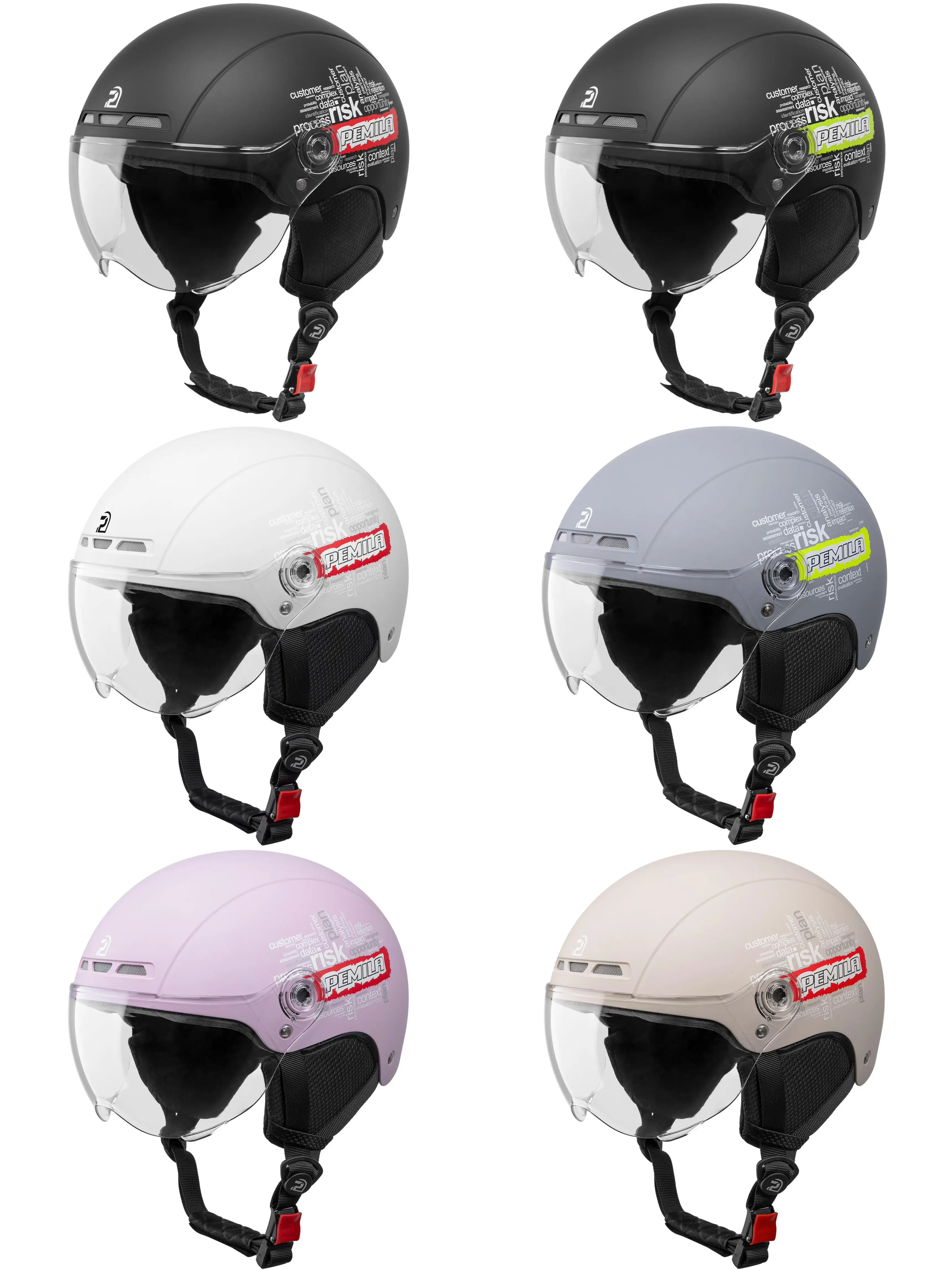 PEMILA Unisex Erwachsenenhelm, Verstellbare Schutzbrillenlinse, Verdickte Ohrpolster, ABS- & EPS-Innenfutter, Sicher und Leicht für Pendler-E-Bikes – Detail 9