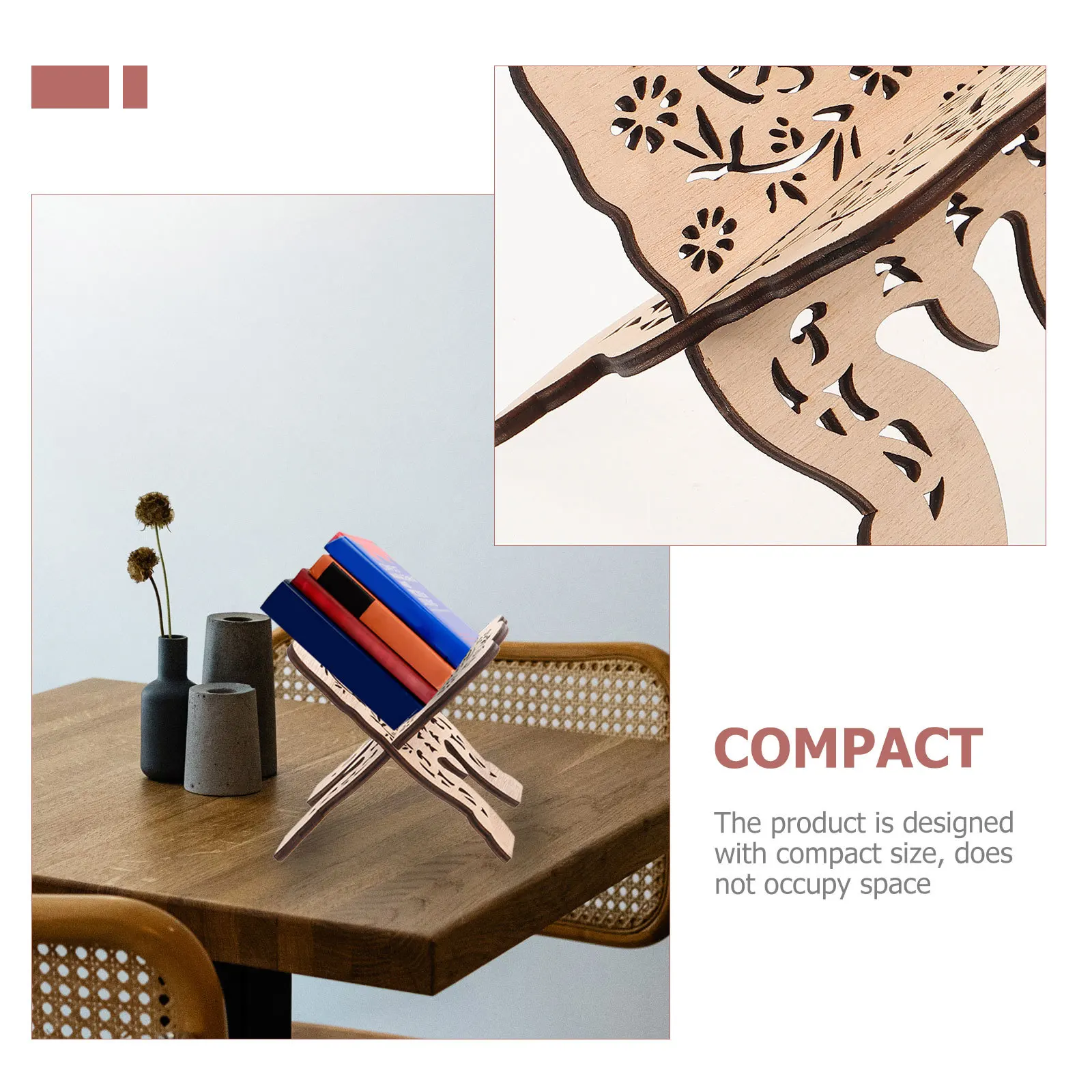 2 قطعة حامل كتب خشبي حامل القرآن الكريم الكلاسيكي معبد القراءة حامل سطح المكتب الديكور خفيفة الوزن قوية الخشب الصلب المنزل #2