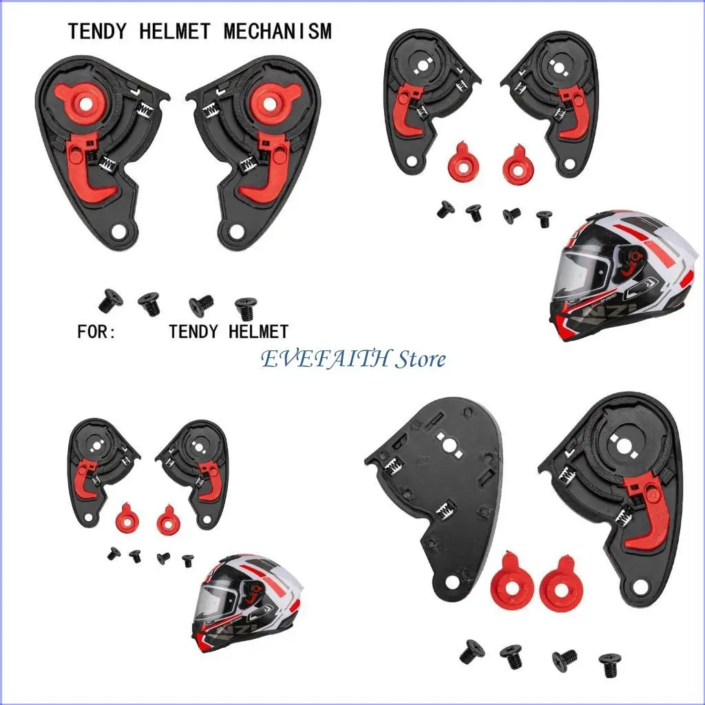 124B 1Pair Motorbike Helmets Visors Base Plate LensHolder For NZI TENDY Helmets Lens Fixing Base